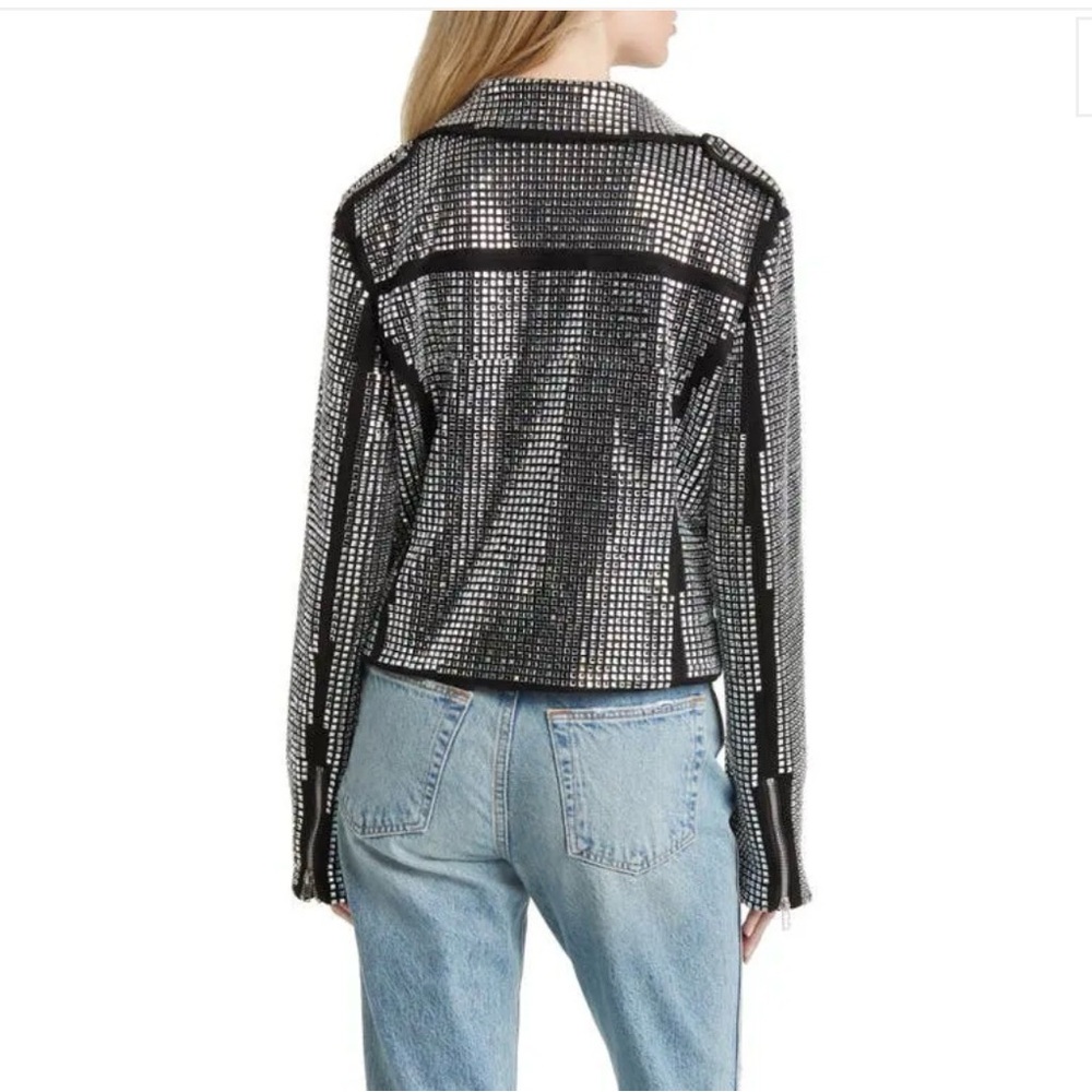 AKIRA Rhinestone Studded Moto Jacket - Picture 3 of 6